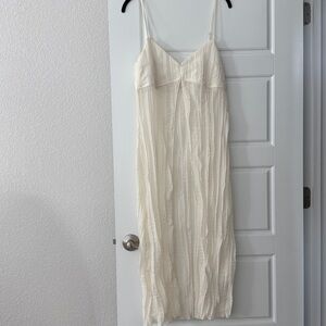 Elegant Cream Maxi Sheer Top
